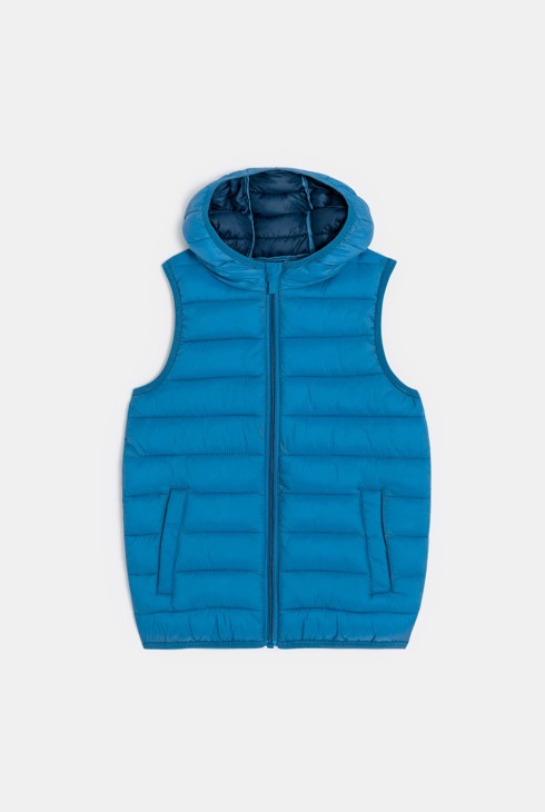 Ärmellose Baby-Daunenjacke Light in Blau für Jungen 1