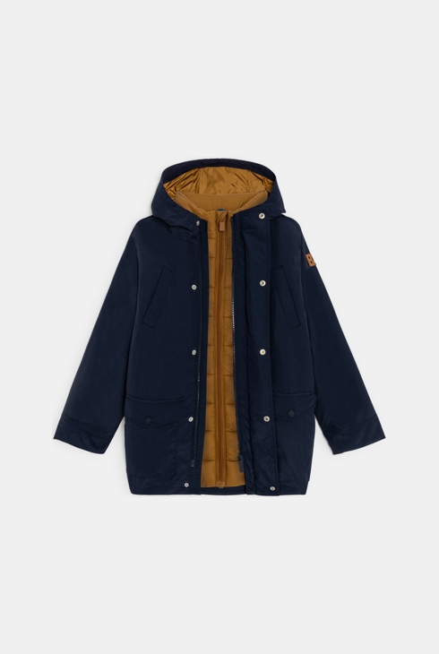 Parka 2 en 1 + doudoune sans manches marine Garçon