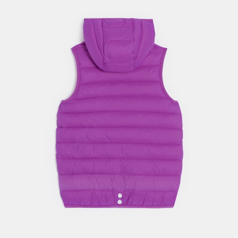 Girl's purple lightweight sleeveless down jacket Okaïdi & Obaïbi