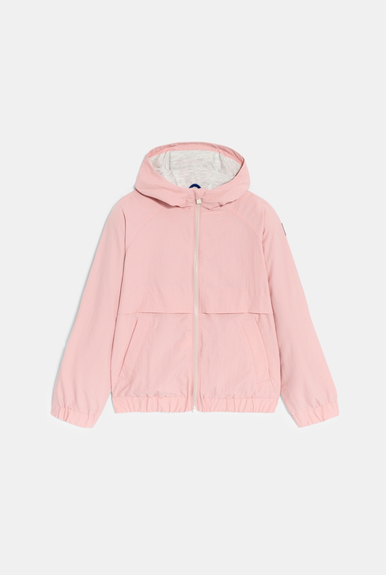 Cortavientos con capucha rosa niña 1