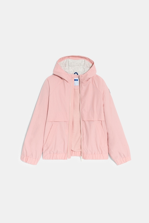 Coupe-vent à capuche rose Fille