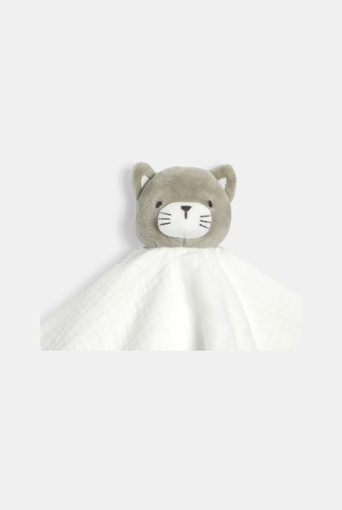 Doudou plat chat gaze de coton 2