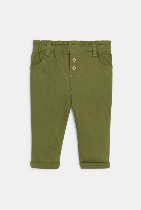 Pantalón talle alto verde bebé niña 1