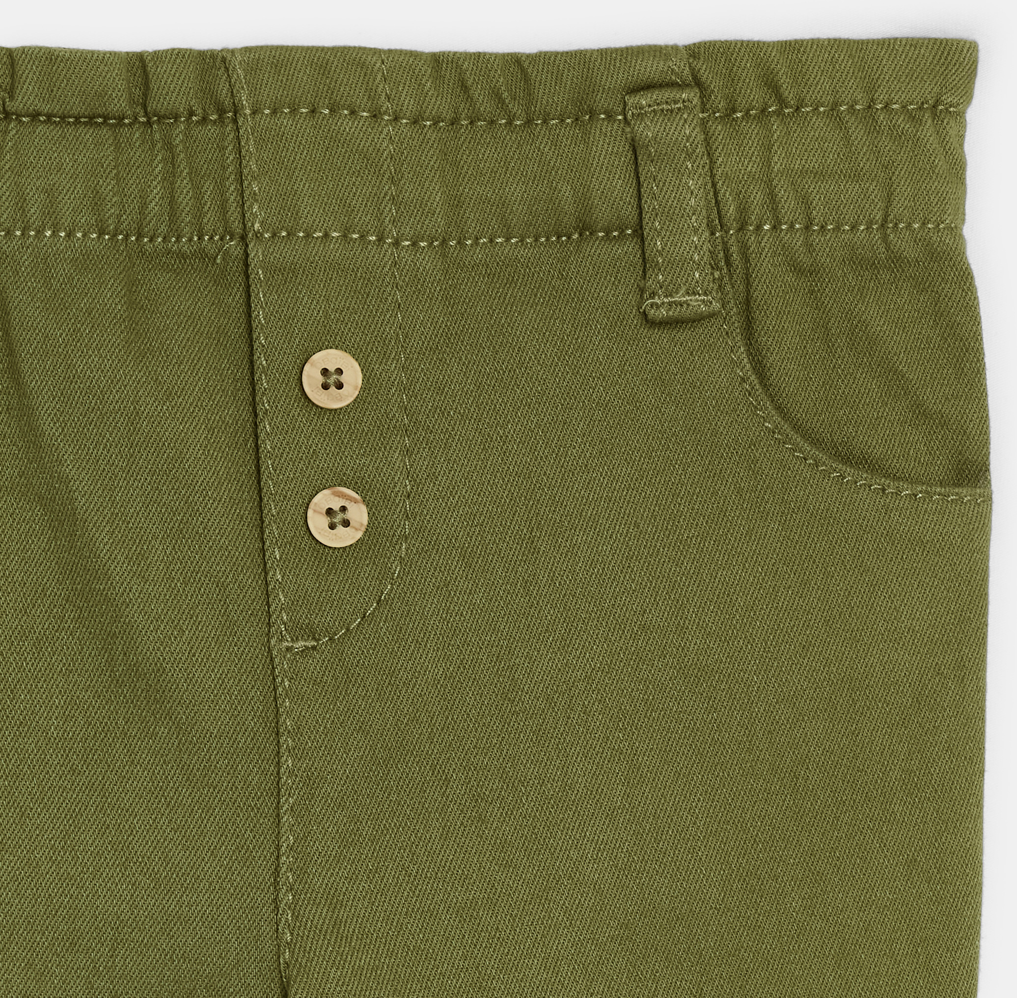 Zelene hlače visokog struka za djevojčice 2