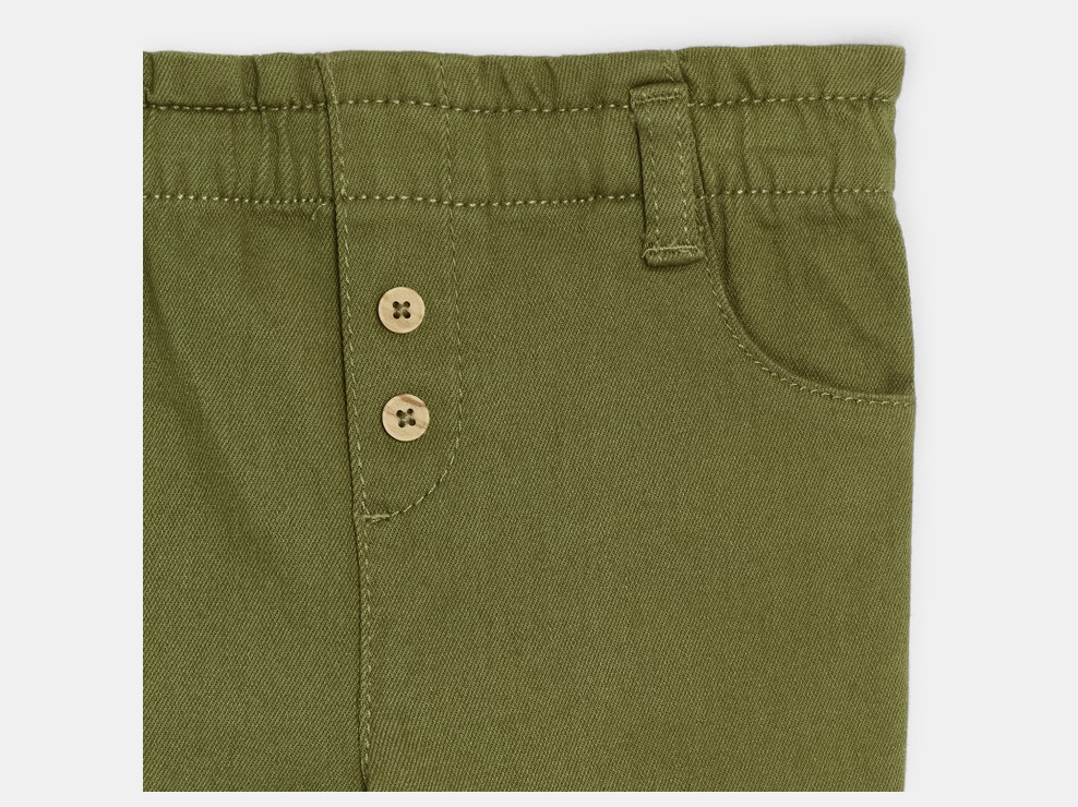 Zielone spodnie z wysokim stanem niemowlę dziewczynka 2