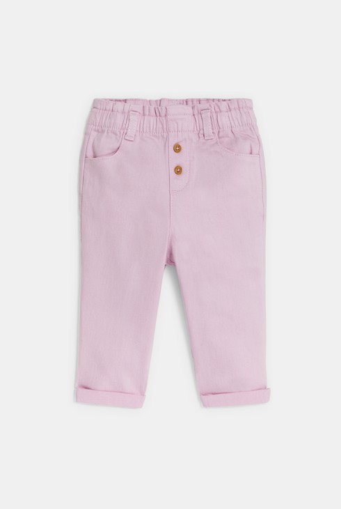 Ljubičaste hlače visokog struka za djevojčice 2