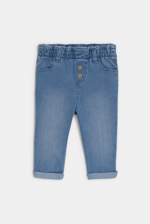 Plave hlače visokog struka za djevojčice 2