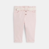 Pantalon taille haute rose bébé fille