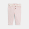 Pantalon taille haute rose bébé fille