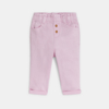 Pantalon taille haute mauve bébé fille