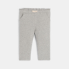 Pantalon molleton brillant gris bébé fille