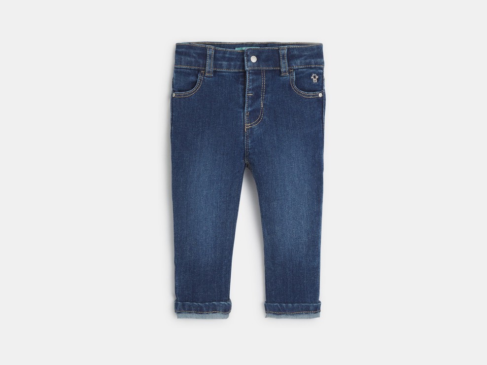 Pantalón denim de elastano de bebé niña 1