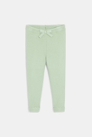 Legging maille tricot vert bébé fille