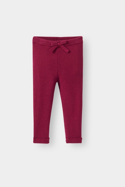 Leggings de color borgonya per a nenes 1
