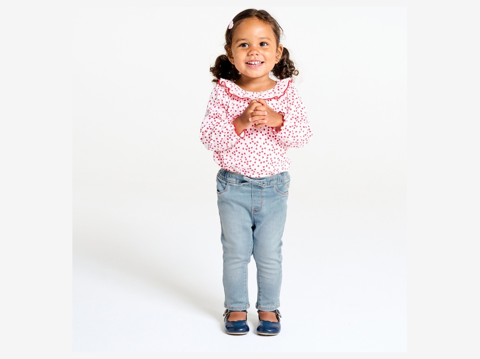 Pantalon tregging bleu bébé fille 1