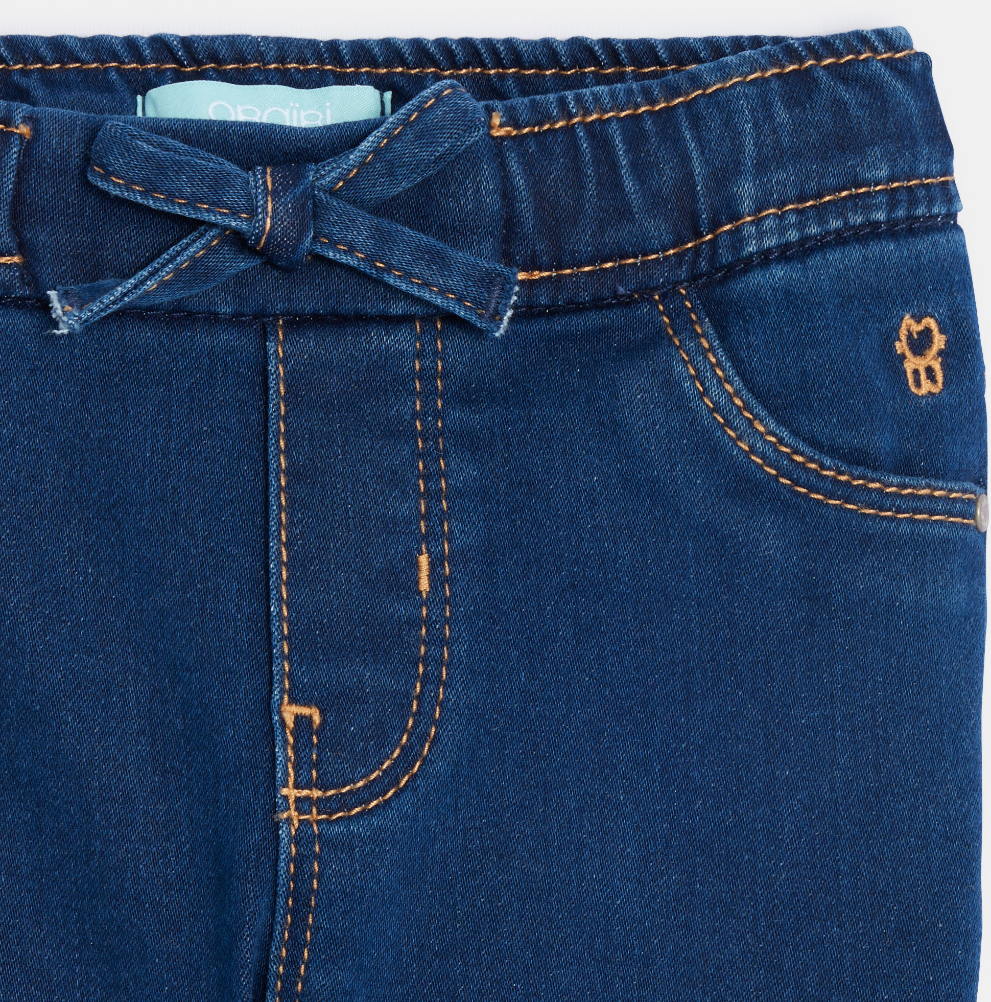 Dekliške hlače tregging iz modrega denima za dojenčke 2