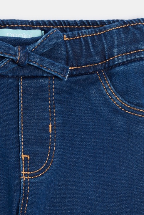 Dekliške hlače tregging iz modrega denima za dojenčke 2