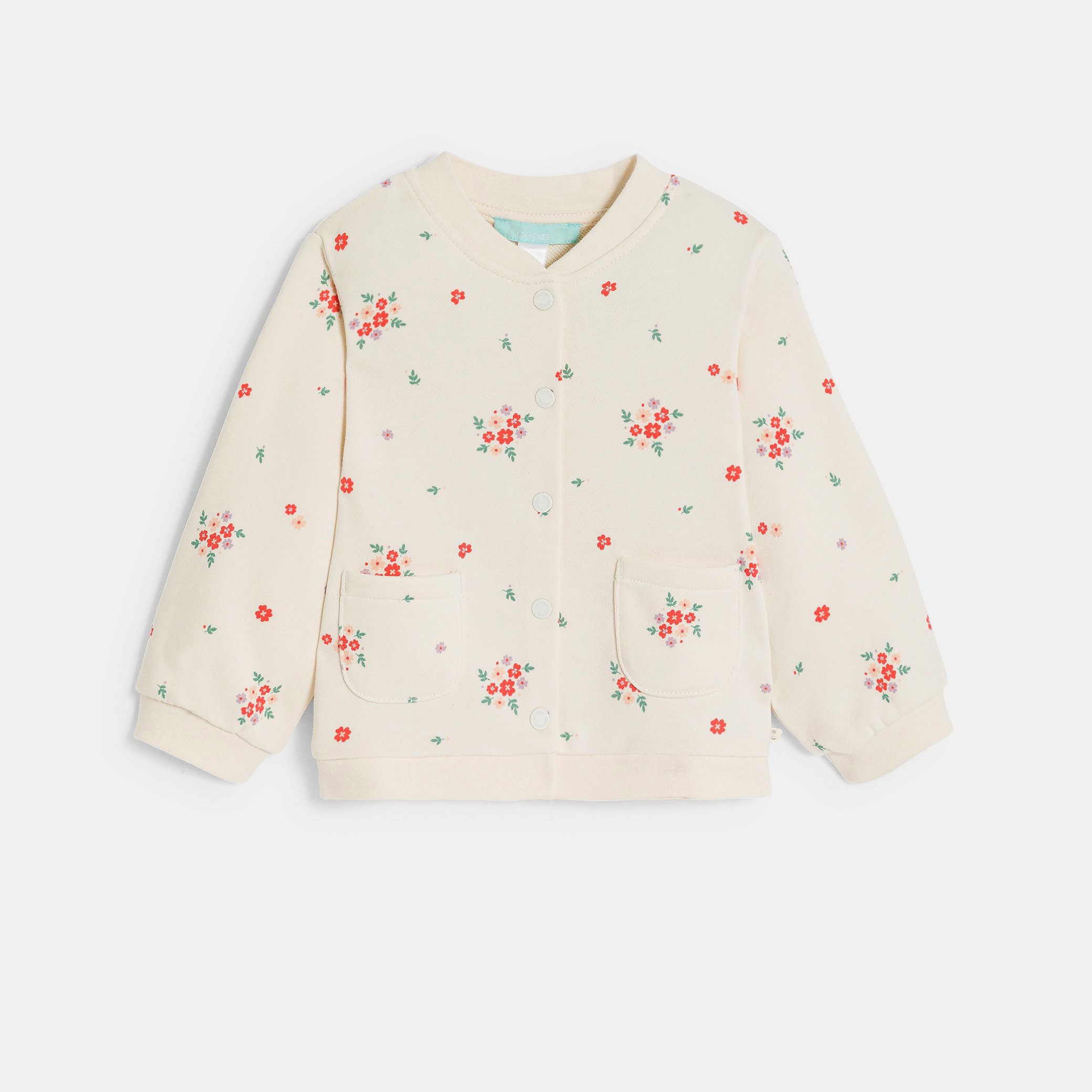 Teddy imprimé en molleton rose bébé fille - Imprimé multicolore