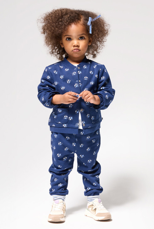 Kurtka typu teddy ze wzorem w kwiatki z dzianiny dresowej niemowlę dziewczynka 2