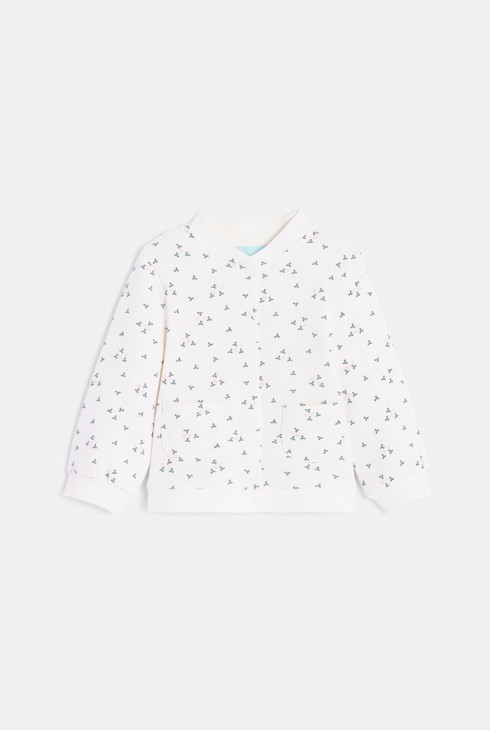 Teddy fleuri en molleton blanc bébé fille 2