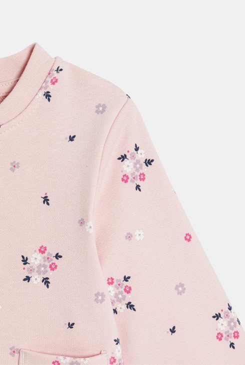 Teddy imprimé en molleton rose bébé fille 2