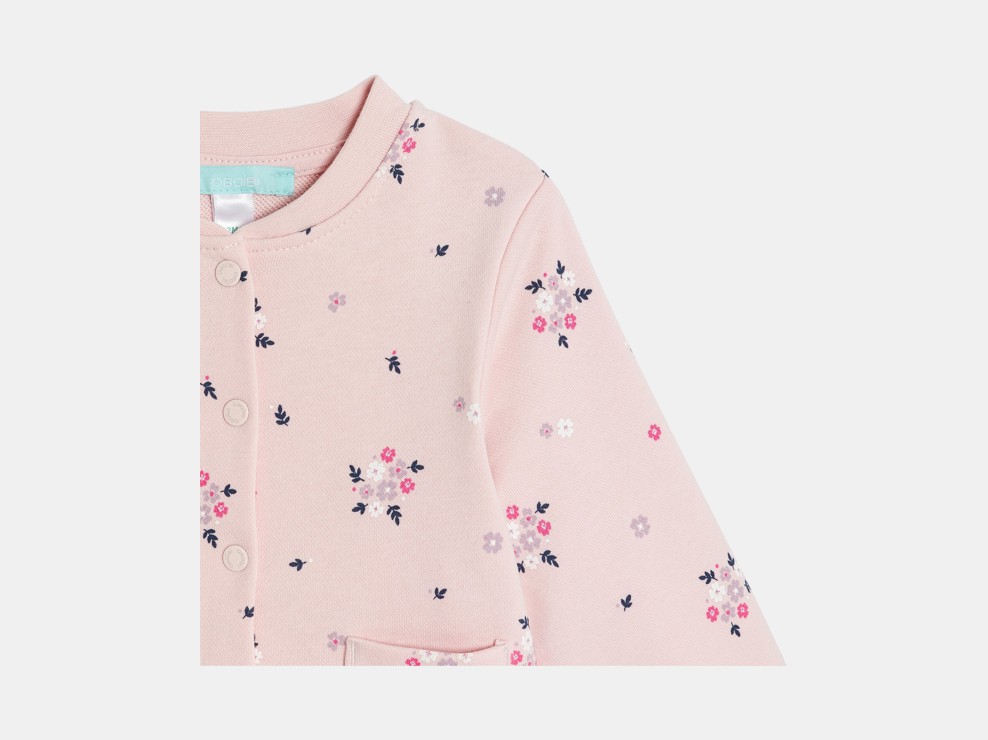 Teddy imprimé en molleton rose bébé fille 2