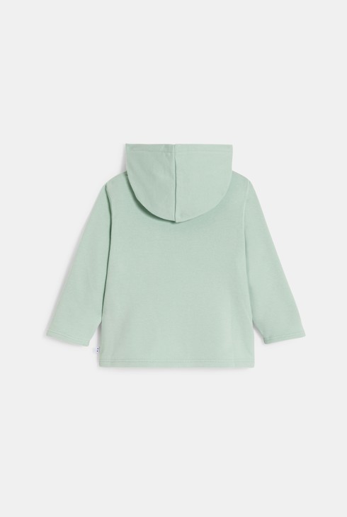 Zelena dukserica od flisa s kapuljačom za bebe djevojčice 2