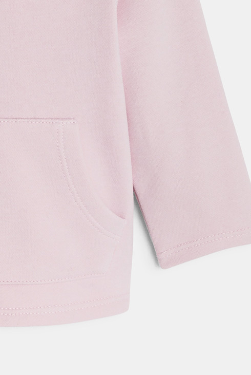 Paarse sweater met kap van joggingstof voor babymeisjes 2