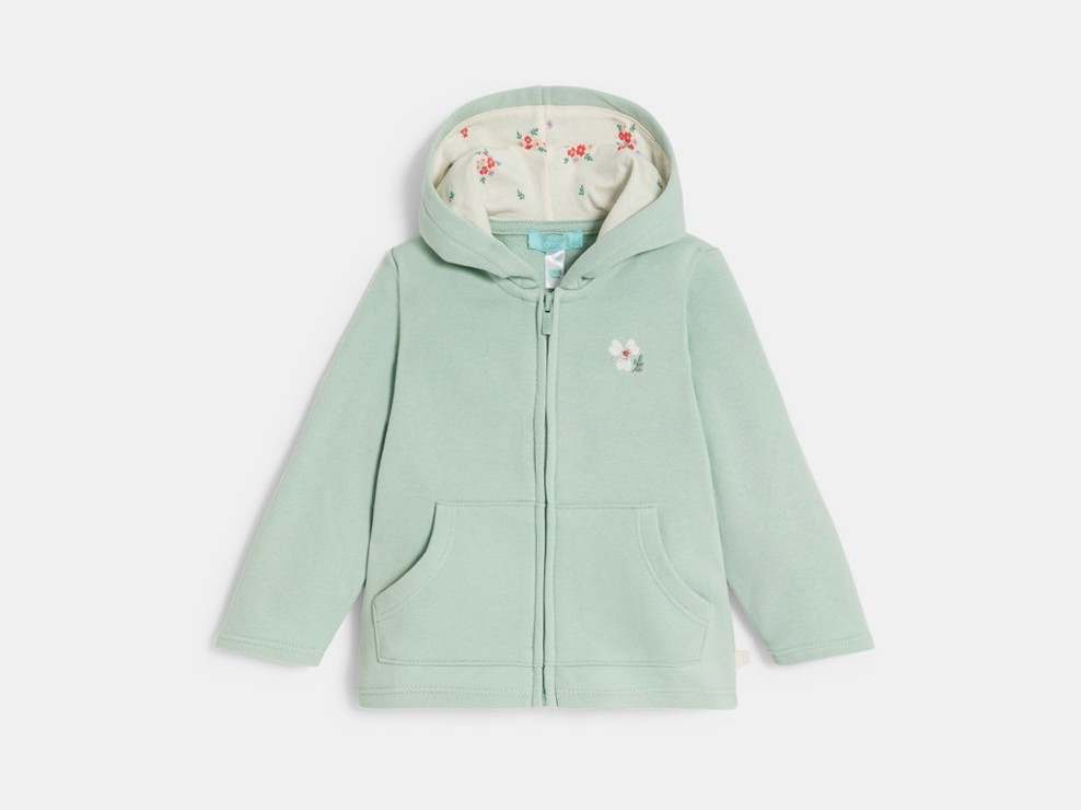 Mädchen-Hoodie aus grünem Molton für Kleinkinder 2