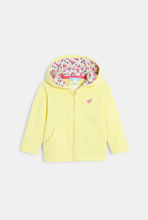 Mädchen-Hoodie aus gelbem Molton für Kleinkinder 2