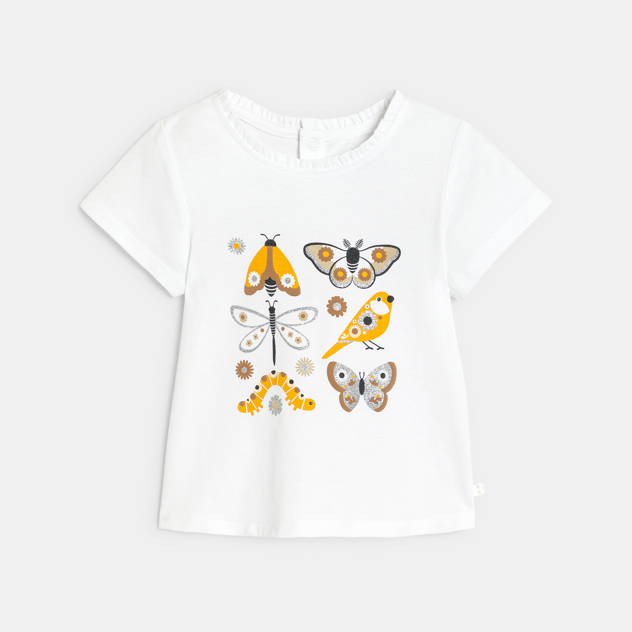 Tシャツ・カットソー [KICHICA] Butterfly LACE T-SHIRT T-Shirt Butterflies | Baby - pale lilac – Wheat.eu