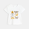 T-shirt insectes en reliefs marron bébé fille