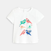 T-shirt oiseau vert bébé fille