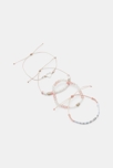 Bracelets fantaisie rose Fille (lot de 4)
