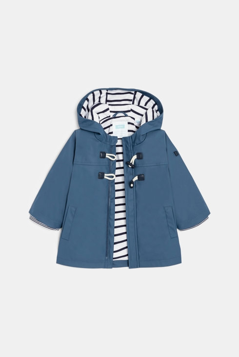 Blaue gewachste Regenjacke Baby Jungen