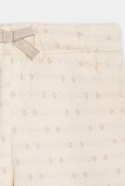 Pantalon chaud molleton fantaisie à motifs rose bébé fille