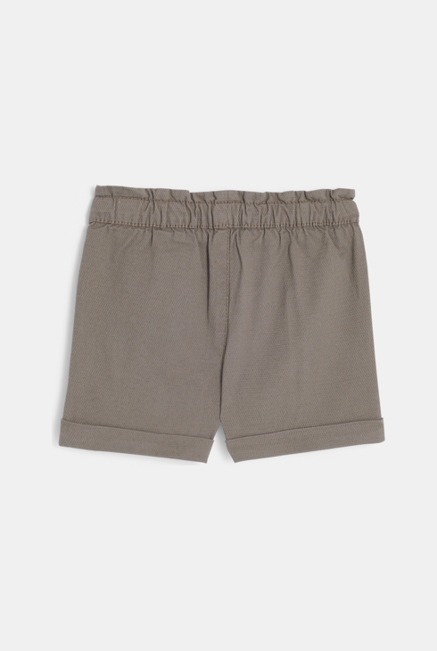 Kakigrüne Babyshorts mit hohem Bund für Mädchen 2