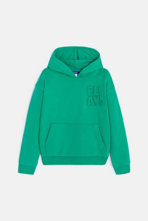 Grünes Sweatshirt mit Schriftzug Jungen 1