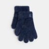 Gants magiques en maille poilue bleu marine Fille