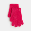 Gants magiques en maille poilue rose Fille