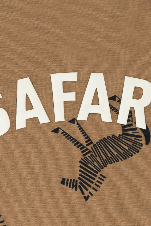 Braunes Sweatshirt mit Zebra-Druck Jungen