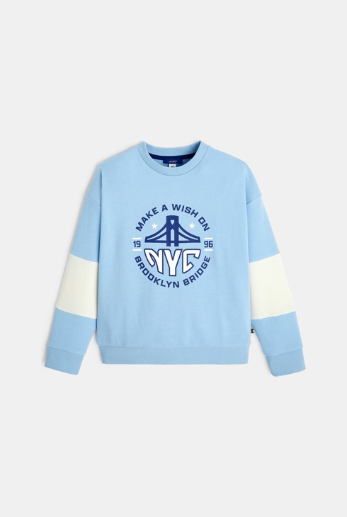 Sweatshirt aus blauem Molton Jungen
