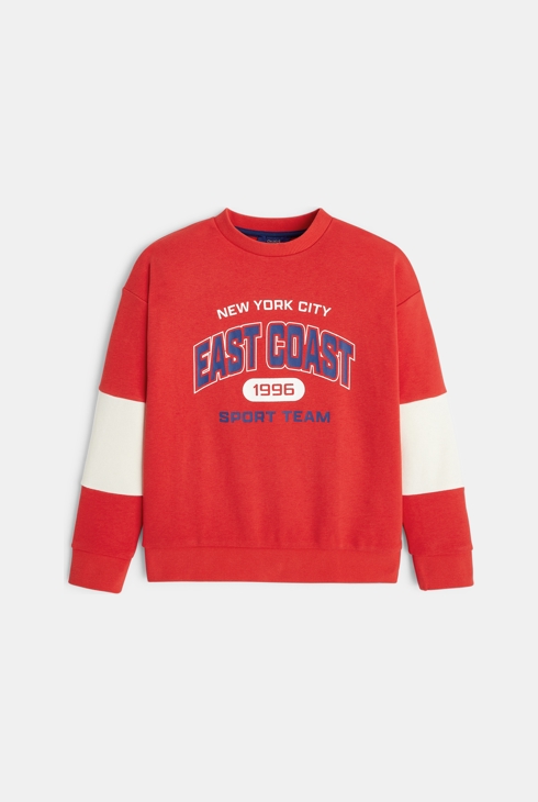 Sweatshirt aus rotem Molton Jungen