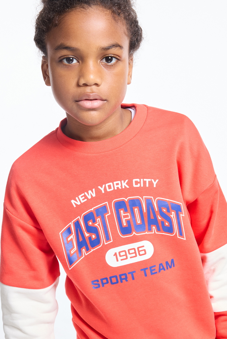 Sweatshirt aus rotem Molton Jungen 1