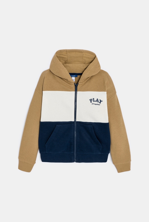 Braunes Sweatshirt mit Schriftzug Jungen 1