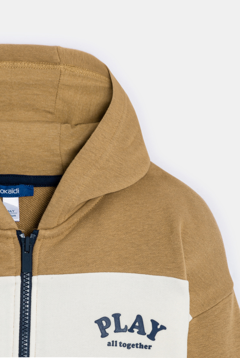 Braunes Sweatshirt mit Schriftzug Jungen