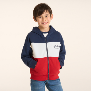 Boy's navy blue slogan sweatshirt 1