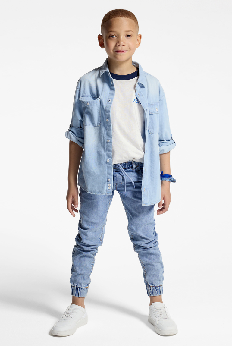Jean slim bleu délavé Garçon 1