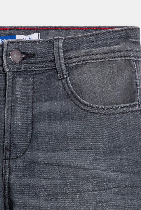 Graue Slim-Jeans Jungen 2