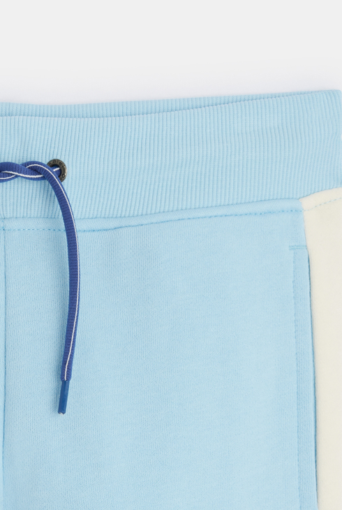 Zweifarbige Jogginghose aus Molton in Blau für Jungen